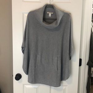 Grey Poncho White House Black Market